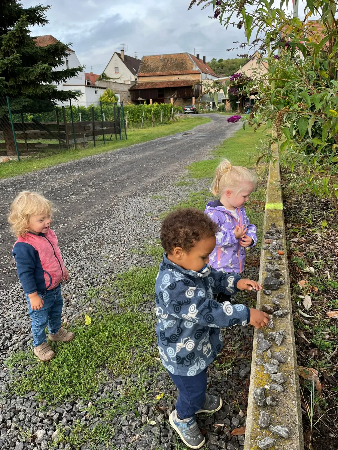 Kinder spielen von Wald und Wiesenzwerge 